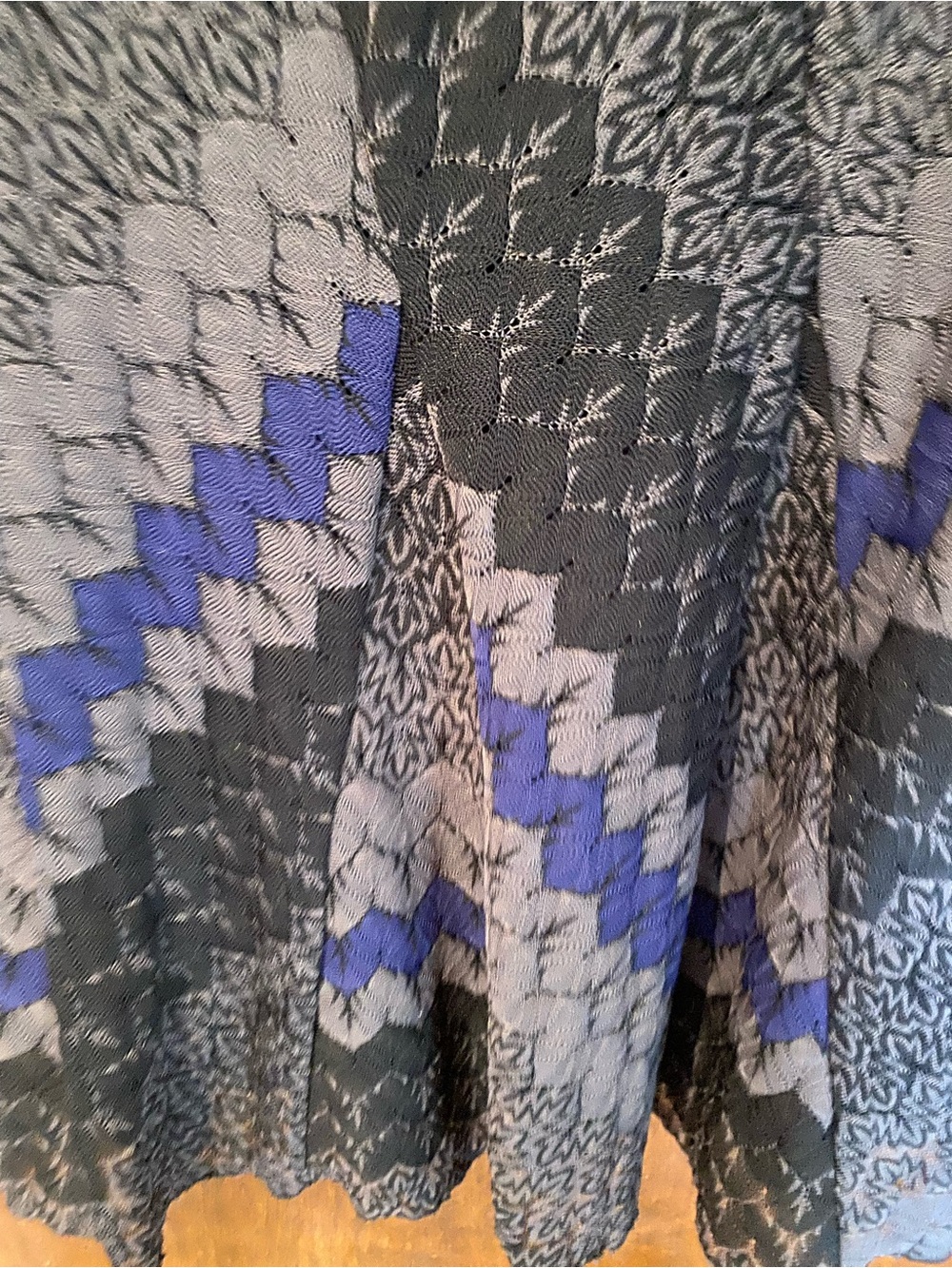 Free People My One & Only Swing Dress XS Blue Gray Black Knit Boho Mini - Picture 5 of 8
